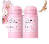 Bâton de talon de Sakura du Japon, bâton de réparation de talon fissuré avec du beurre de karité, bâtons de crème hydratante pour les pieds, hydratant pour les pieds pour peaux, Dead Skin (2pcs)