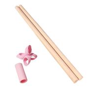 Bâton de yoga - Bosse correcte du cou pour améliorer la, poteau d'étirement Pilates pour l'alignement, ensemble de 2 pièces, options de longueur 60 cm et 80 cm, bois massif naturel durable