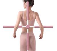 Bâton de yoga - Construction en acier en mousse ABS, étirement du dos, correcteur de bosse cervicale, poids léger, aide à la pour femmes | Gymnastique à domicile Assis Bureau Voyage