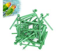 Bâton Debout en Plastique pour Cage à Oiseaux, 50 Pièces, Barre Debout pour Perroquets, Perruches, Kit de Barre Debout pour Perroquets, Perruches, Texturée pour Une Prise en