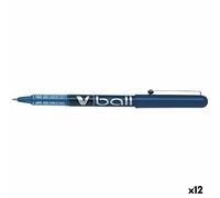 Bâton d'encre liquide Pilot Roller V-Ball bleu 0,3 mm (12 pièces)
