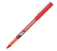 Bâton d'encre liquide Pilot V-5 Hi-Tecpoint rouge 0,3 mm (12 pièces)