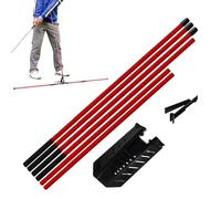 Bâton D'entraînement De Golf - Aide Au Swing De Golf, Bâton D'alignement | Support De De Correcteur De Plan, Outil D'alignement Pour Intérieur, Maison, Jardin, Club, Loisirs, Angle Réglable Port