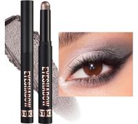 Bâton d'ombre pailleté et mat Ombre à paupières crème Waterproof Maquillage des yeux scintillant (#14)