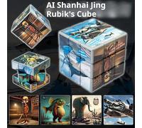 Bâton en bois de l'homme puzzle en trois étapes Tungtung Sahur de AI Shanhaijing Le Rubik's Cube de ShanhaijingABS