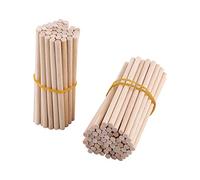 Baton En Bois，Lot de 100 goujons ronds en bois sans finition pour loisirs créatifs et construction de modèles - 80 mm