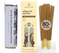 Baton encen Oliban myrrhe - (80) Naturel sans Charbon, Fabriqués À Partir De Fleurs Recyclées | Frankincense encens Pontifical Myrrhe pour la messe de la cathédrale