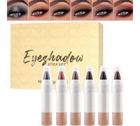 Bâton Fard à Paupières Crémeux,Crayon Crème Maquillage pour les Yeux | Maquillage 6 Couleurs Crayon Cosmétique Voyage Été Noces Soirée Résistant à l'Eau