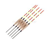 Bâton Flottant De Pêche 5 Pièces, Ensemble Constitué De Queue Fluorescente, Bouée Flottante Lumineuse, Bâtons En Bois, Accessoires De Pêche Sur Glace