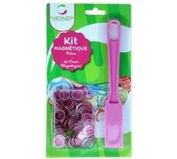 Baton Magnetique Ramasse Jetons + 100 Pions Loto Aimante - Couleur Rose - Accessoires Joueurs - Set Jeu Bingo, Quine Et Carte