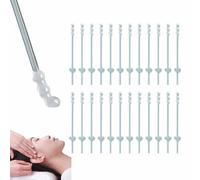 BâTon Nettoyage D'Oreille Collant,Outil D'éLimination Du CéRumen,Outil RéUtilisable Enlever CéRumen,Kit Nettoyage D'Oreille Portable, Nettoyage Oreilles Adulte,Pour Maison,Voyages (24 pièces)