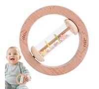 Bâton Pluie Apaisant en Bois | Hochet Sensoriel à Prise Ergonomique pour le Développement Bébé | Jeu de Développement des Compétences et de la Coordination Oculaire pour Garçons et Filles,