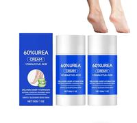 Bâton pour les pieds à 60% d'urée, bâton et traitement pour les talons fissurés, dissolvant de callosités pour les pieds, crème baume pour les pieds dissolvant pour peaux mortes (2PCS)