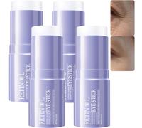 Bâton pour les yeux au rétinol, baume pour les yeux anti-âge pour les cernes et les poches, réduit les ridules avec de l'huile de beurre de karité, hydrate en profondeur éclaircit le teint (4 pièces)