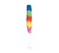 Bâton pour piñata - BOLAND - 43 cm - Multicolore - Manche transparent - Franges en papier crépon - Forme cylindrique