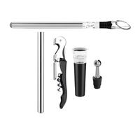 Bâton Refroidisseur De Vin - Tige De Refroidissement Acier Inoxydable, Rafraîchisseur De Bouteille | Accessoire Vin 3-en-1 Avec Aérateur Verseur Décapsuleur Bouchon Pour Fête Camping Cadeau