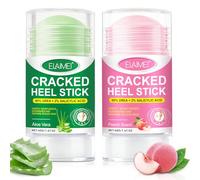 Bâton Réparateur Talons Gercés 60% Urée + 2% Acide Salicylique - Soin Intensif Pieds Secs et Fissurés - Crème Pied en Stick Hydratante à l'Aloe Vera et à la Pêche - 40g