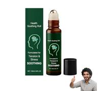 Bâton roll-on floral anti-migraine, huile essentielle anti-migraine et maux de tête à la menthe poivrée sauvage, grande camomille et camomille - Aromathérapie rafraîchissante (1pc)
