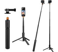Bâton Selfie Trépied pour Caméra d'action 120cm,Invisible Extensible Poignée Portable,Support de Trépied pour Go Pro Hero 13 12 11 10 9 8,DJI Osmo Action 5 Pro 4 3,Insta360 X5 X4 Ace