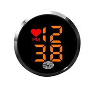 Bâton sur l'horloge, 1.81x1.81x0.43 pouces horloges de ventilation adhésive, horloge pour le tableau de bord de voiture, horloges numériques adhésives automobiles, horloge d'affichage LED Stick On