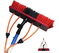 Bâton télescopique de nettoyage de fenêtre avec brosse à eau - Nettoyant extensible pour zones de grande portée, avec brosse pour toit de véranda et fenêtres