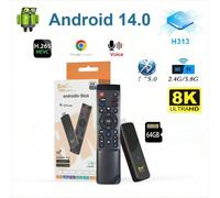Bâton TV intelligent TV98 ATV X9, système Android 14, puce Allwinner H313, prend en charge la mise à niveau OTA, 64 Go de stockage, prend en charge la résolution 8K/4K, lecteur multimédia, Wi-Fi 4G/5G
