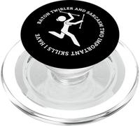 Baton Twirler and Sarcasm Baton Twirling PopSockets PopGrip pour MagSafe