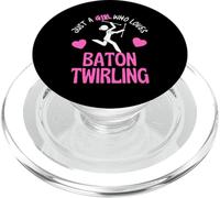Baton Twirling Girl Athlète Twirler Rétro Juste Une Fille PopSockets PopGrip pour MagSafe