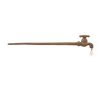 Bâtonnet à Cheveux Classique en Bois Marron, Forme Robinet | Finition Polie à Main, Bords Arrondis, Arc Lisse, pour Fêtes et Événements Hanfu