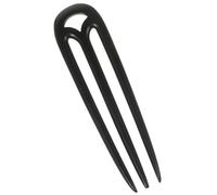 Bâtonnet à Cheveux en Bois à Trois Dents, Style Vintage | Bois de Foncé, Finition Lisse, pour Chignons Épais, Soirées et Spectacles de Danse, Lot de 1