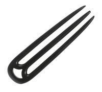 Bâtonnet à Cheveux en Bois de Bois Précieux Noir 3 Branches Fourchette à Chignon Rétro Taille Moyenne Accessoire Coiffure Vintage pour Mariage et Soirée Épingle Cheveux