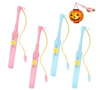 Bâtonnet de Lanterne LED pour Enfants, 4 Pièces Bâtons de Lanternes Halloween, 20 cm Bâton de Lanternes Électroniques pour Halloween, Saint-Martin, Fêtes (Rose Bleu)