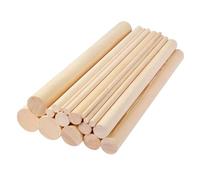 Batonnet En Bois 1-10pcs 3-50mm Round Wooden Sticks L=300mm DIY Handmade Craft Making Small Wooden Stick Rod Material For Woodworking Supplies(4pcs,Color 12MM)