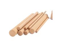 Batonnet En Bois 1/2/5/10Pcs Round Wooden Stick 400mm Long DIY Wood Handmade 10/12/14/16/18/20/22/25/28//30/35/40/45/50/60mm Diameter Woodworking(2pcs 400mm,14mm)