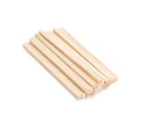 Batonnet En Bois 10/30pcs 150mm Pine Square Wooden Rods Sticks Durable Wooden Dowel For DIY Crafts Building Model Woodworking(150x6mm-10pcs)