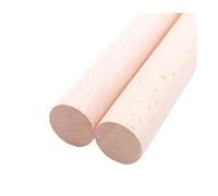 Batonnet En Bois 5pcs Round Wooden Stick Wardrobe Round Wooden Stick Long Stick Building Decoration Log Wood Handicraft Material DIY Wood Craft(Diameter 3cm,L 20cm)