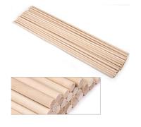 Batonnet En Bois Bâtons ronds en bois de 3 à 14 mm for bricolage, artisanat, engrenages, piquets, fabrication gâteaux Pour Maquette(5x300mm-25pcs)