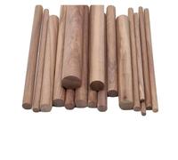 Batonnet En Bois Black Walnut Round Stick Solid Wood Thin Round Strip Handmade Diy Wood Household Multifunctional Wooden Stick(35x500mm 1pcs)