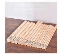 Batonnet En Bois Wooden Bamboo Round Sticks 3/4/5/6/8-50mm DIY Craft Making Wood Dowels For Model Building Food Ice Lollies Supplies Length 300mm(6mm 2pcs color 11)