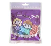 Bâtonnet Fil Dentaire,40 Pièces D'Outils Pour Dents En Forme D'Animaux | Bâtonnets De Fil Dentaire | Pour Voyages Garçons Filles Famille Maison Bureau École Après Repas