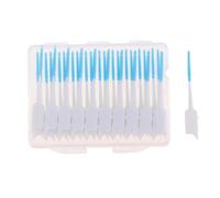 Bâtonnet Interdentaire Lot de 30 à 50 bâtonnets cure-dents, têtes fil dentaire et brossettes interdentaires en plastique for le nettoyage des dents pour Nettoyer(40pcs-Blue)