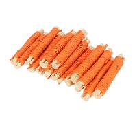 Bâtonnets à Mâcher en Bambou Doux pour Lapin et Hamster, Meulage de Dents Saines, 20 Pièces pour Soulager L'ennui et Soutenir la Digestion des Petits Animaux (Orange)
