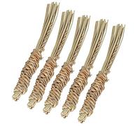 Bâtonnets à Mâcher en Jonc de Mer Naturel pour Petits Animaux, Jouets à Mâcher Amusants pour Lapins, Hamsters, Perroquets, 5 Pièces (Petit bâton à en Corde d'herbe Aquatique)