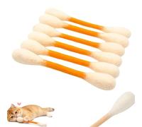 Bâtonnets À Mâcher Géants En Forme De Coton-tige Pour Chat, Lot De 6 Bâtonnets Géants Pour Chatons, Idéaux Pour Lutter Contre L'ennui À L'intérieur, Cordes Dentaires Résistantes Pour (Orange)