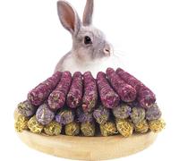 Bâtonnets à Ronger en Foin Timothy pour Lapins et Petits Animaux 150 g | 3 Saveurs Naturelles Rose, Souci & Myosotis, Jouet à Mâcher en Foin Compressé pour Cochons d’Inde et Hamsters