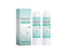 Bâtonnets d'aspiration Nasale,Bâtonnets d'aspiration Nasale à la Menthe,Rafraîchissant Rafraîchissant,Idéal Pour Travailler, étudier Ou Voyager, Soulage Le Stress 2PC