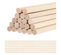 Bâtonnets de bois ronds naturels, Bâtons de bambou diamètre 4-8 mm longueur 20-30 cm paquet 10-60 pièces for bricolage modélisme(7mmx20cm,40pcs)