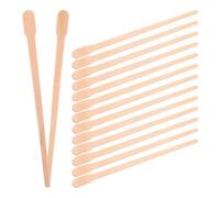 Bâtonnets de Cire Corporelle en Bois 100 Pièces, Khaki | Applicateurs Sûrs et Pratiques, pour Épilation des Poils du Corps, Usage Festif, Lot de Cent