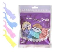 Bâtonnets De Fil Dentaire 40 Pièces -Dents Nettoyants En Forme D'Animal