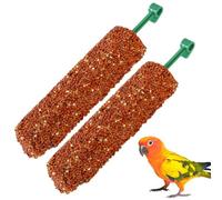 Bâtonnets De Friandises pour Perruches - 2 Morceaux De Mélangées Glacées Au Miel, Récompenses De Dressage d'oiseaux | Nourriture Nutritive À Mâcher pour Myna Finch Conure Perroquet Calopsitte